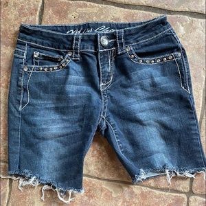 BRAND NEW Miss chic size 3 jean shorts very flashy not missing any sequins